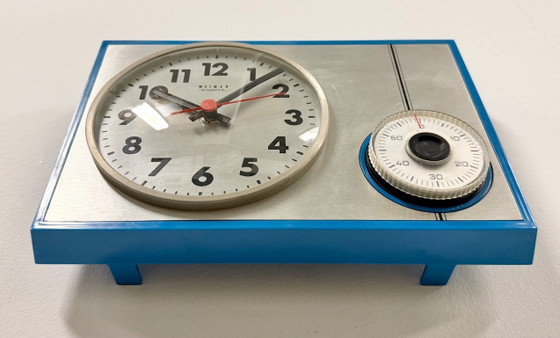 Horloge murale de cuisine vintage est-allemande de Weimar, années 1970 – Pendules, Glass, Plastic (photo 7 of 18)