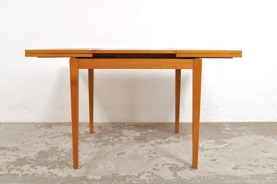 Image 1 of Table de salle à manger extensible vintage en bois de frêne, années 1960