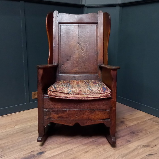 Image 1 of Rocking chair, Lambing rocking chair, Oak shepherd's chair