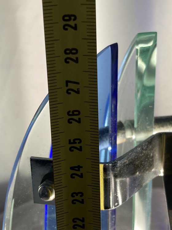 Image 1 of 2 applique da parete di VECA in vetro colorato e metallo