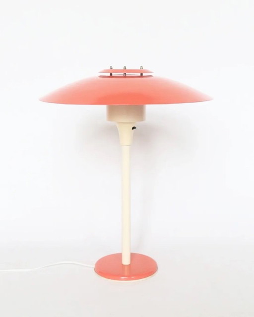Vintage Lyfa salmon pink table lamp Danish design