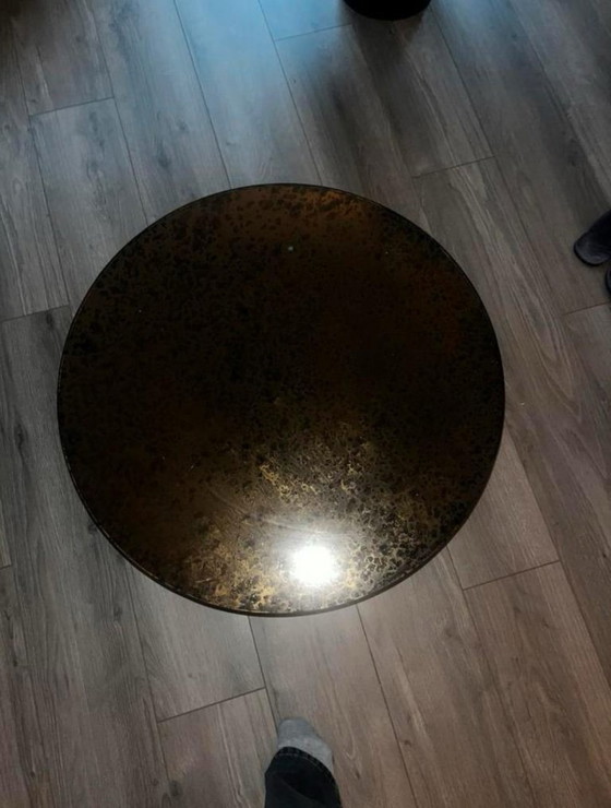 Image 1 of Mesa auxiliar marrón y negra (para sala de estar)