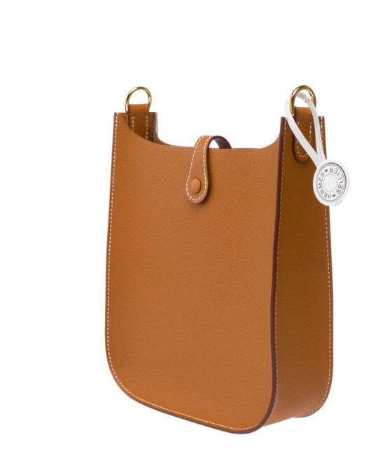 Image 1 of Zak HERMES Mini Evelyne en Cuir Doré - 103322