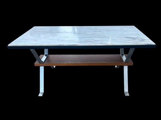 table basse dessus marbre 1970
