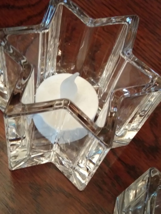 Set di Ciotole da portata in vetro/cristallo e portacandele a forma di stella, Waltherglas, Oggetti decorativi (foto 4 di 7)