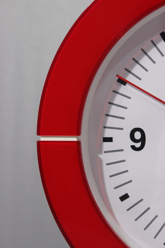 Image 1 of Large Vintage Wall Clock GUZZINI Design Furio Minuti Italy 1990s