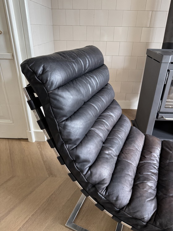 Image 1 of Chaise longue de diseño Mason Flamant - tumbona de piel auténtica