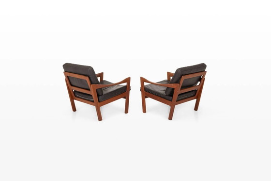 Poltrone vintage di Illum Wikkelsø per Niels Eilersen, anni '60, set di 2 – Leather, Scandinavian (photo 2 of 12)