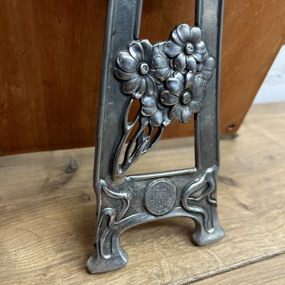 Image 1 of Miroir ancien Art Nouveau Jugendstil "Le premier coucou" Miroir Echo