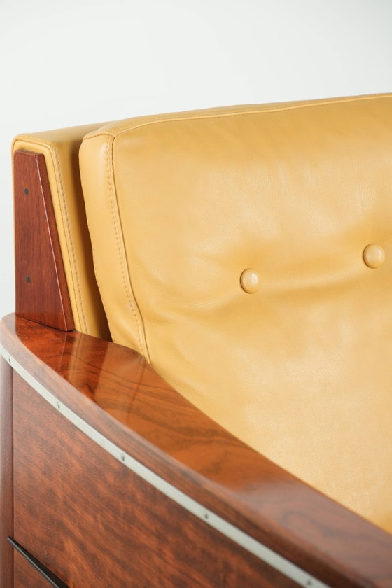 Image 1 of Fauteuil jaune de style Art déco, modèle Frank, de la série Decoforma, signé Schuitema, en bon état.