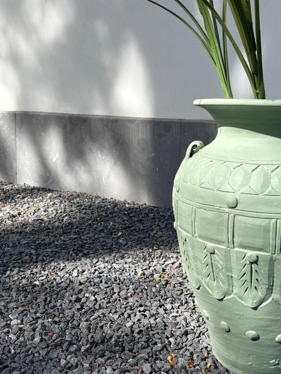 Cache-pots en Terre Cuite Vert Clair Gris – Cache pots, Ceramic (photo 3 of 5)