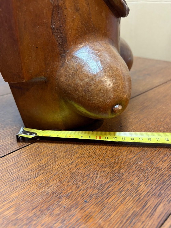 Image 1 of Busto africano vintage intagliato a mano – Legno massello (52 cm)