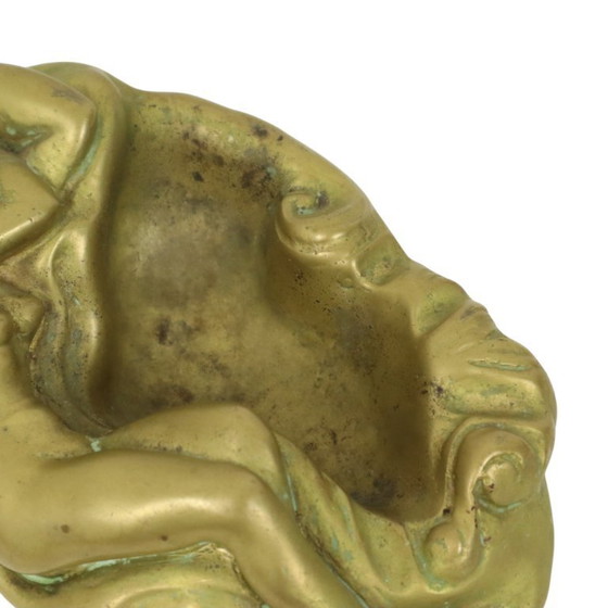 Image 1 of Vintage Brass Ashtray Female Nude