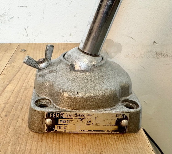 Image 1 of Lampe de table à col de cygne de style industriel gris, années 1960