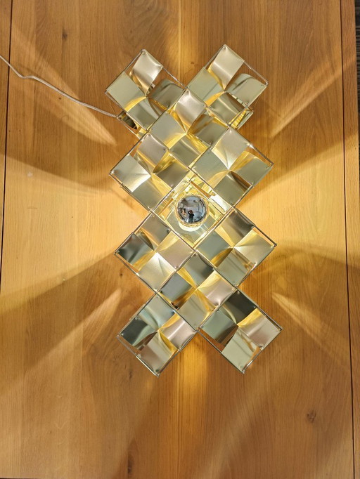 Applique Ligne Sauze aluminium doré