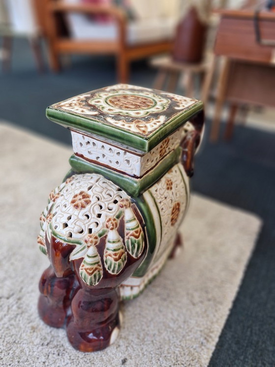 Image 1 of Grande portavasi/elefante in ceramica vintage anni '70