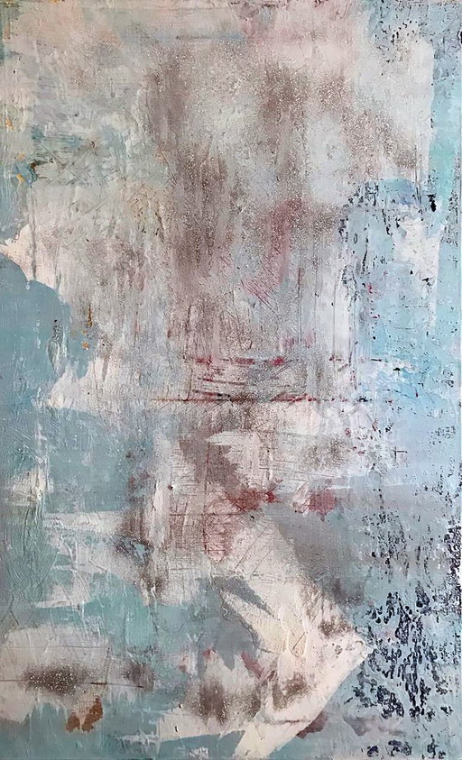 Original Acrylic Painting Abstract Expressionism Summer Cool