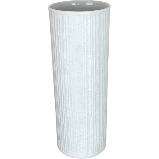 Vase vintage Op art en porcelaine par Heinrich Fuchs pour Hutschenreuther, Allemagne 1970