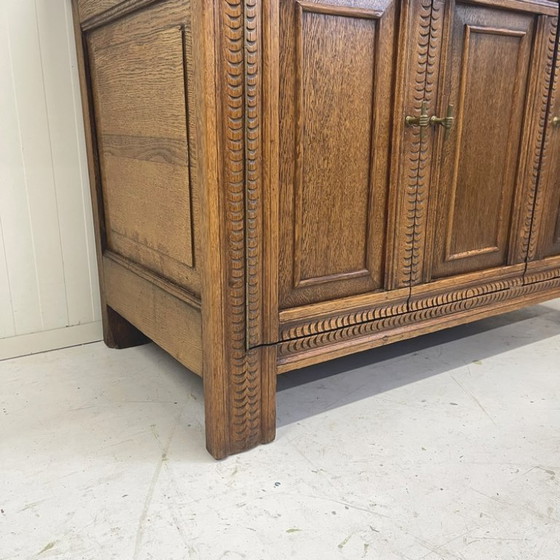 Image 1 of Antike Klappenschranktruhe, TV-Schrank, Aufbewahrungsschrank aus Eichenholz