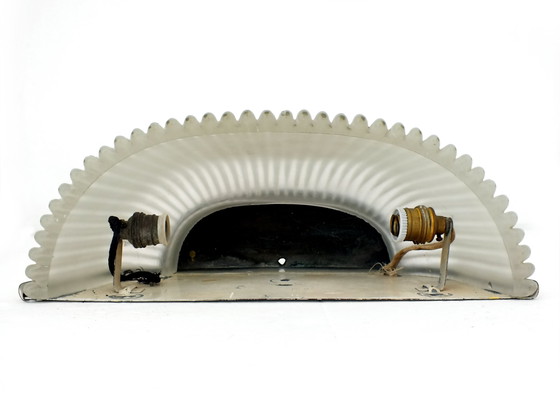 Image 1 of Lampada da parete Archimede Seguso Italia in cristallo pressato e ottone, design anni '30