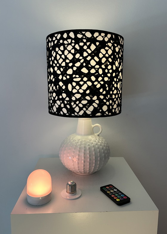 Image 1 of Rare mid-century vase lamp with Japanese shade