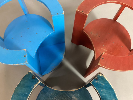 Image 1 of 3 minimalist modernist children's chairs seventies