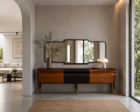 Image 1 of 1x Art Deco Style Vintage Sideboard by Osvaldo Borsani, 1950s