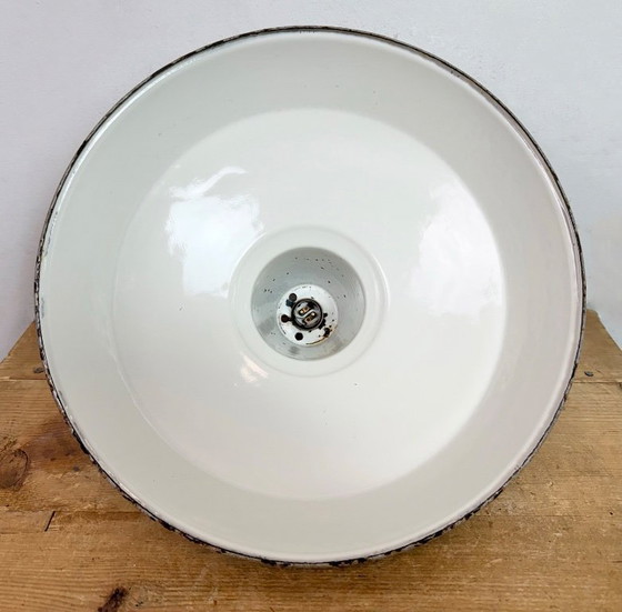 Image 1 of Suspension industrielle en émail gris de Thorlux, années 1960