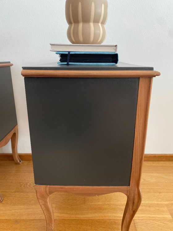 Image 1 of Pair of Restored Wooden Nightstands
