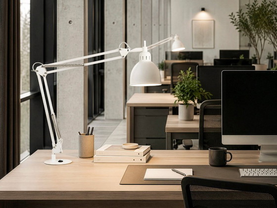 Image 1 of Frandsen Job Table Lamp White