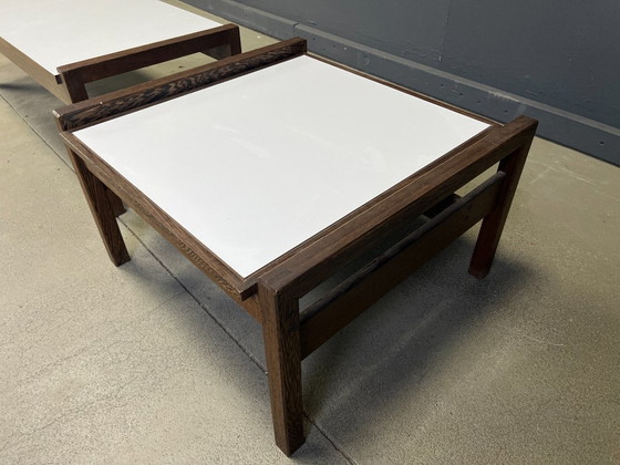 Image 1 of Ensemble de table basse belge en wengé par Beaufort, années 1960