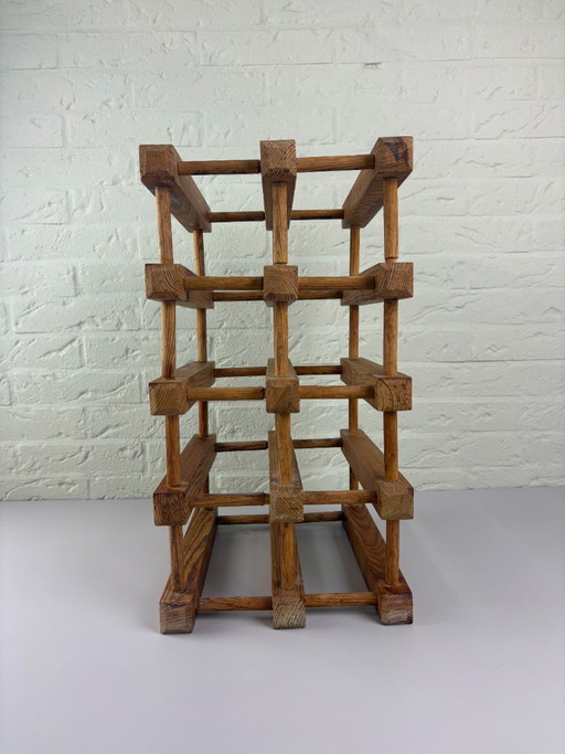 casier à vin vintage en bois