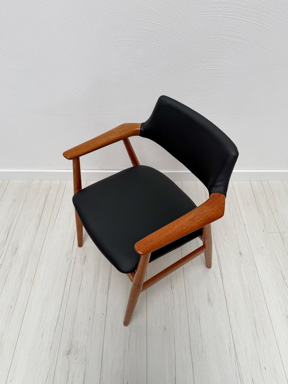 Image 1 of Jaren 60 Deense midden-eeuwse teakhouten fauteuil GM11 van Svend Åge Eriksen voor Glostrup Møbelfabrik