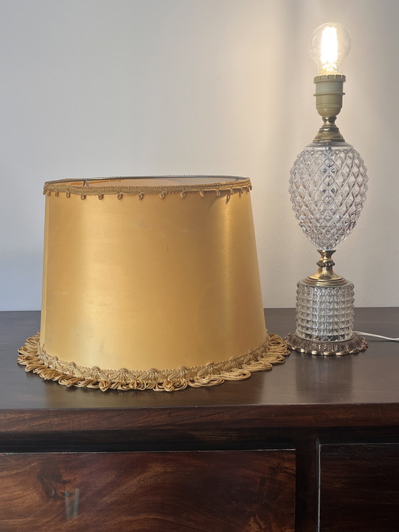 Image 1 of Lampe de table 1960 Ananas en relief Verre poli