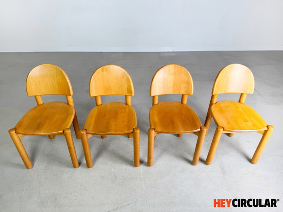 Image 1 of Set van 4 Rainer Daumiller stoelen Midcentury vintage stoel beukenhout