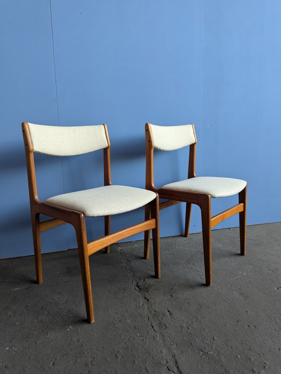 Image 1 of 5 sedie da pranzo vintage in teak - Erik Buch - Danimarca