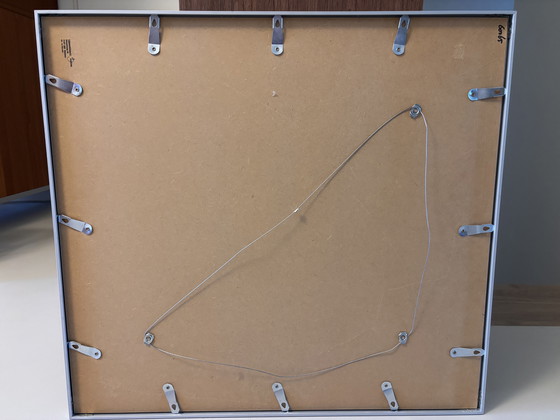 Image 1 of Dipinto decorativo astratto in cornice di alluminio