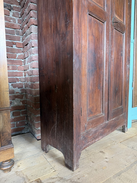 Image 1 of Armadio antico italiano fine 800 in legno 