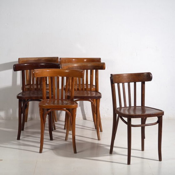 Sedie da bistrò antiche (c.1920). Set di 6 pezzi #1 – Sedie da pranzo (photo 5 of 40)