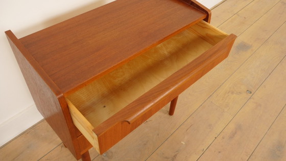 Vintage Ladekast | 3 Lades | Nachtkastje | Teak – Ladekasten, Wood (photo 9 of 9)