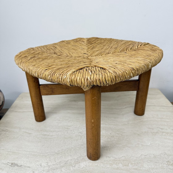 Image 1 of Italian Rush Stool by Lorenzo Forges Davanzati, 1960s