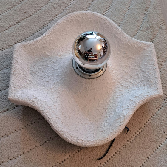 Exceptional 1970s Vintage Sculptural Wall Light With A Highly Distinctive Organic Relief Design. – Ceramic (photo 5 of 10)