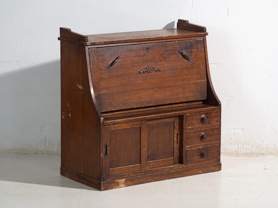 Ancien bureau japonais à abattant – Période Taishō, Japon, circa 1920 – Bureaux, Iron (photo 8 of 40)