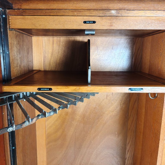 Image 1 of Herenkledingkast uit de jaren 1920 van mahonie en eikenhout, gemaakt door Compactom Ltd.