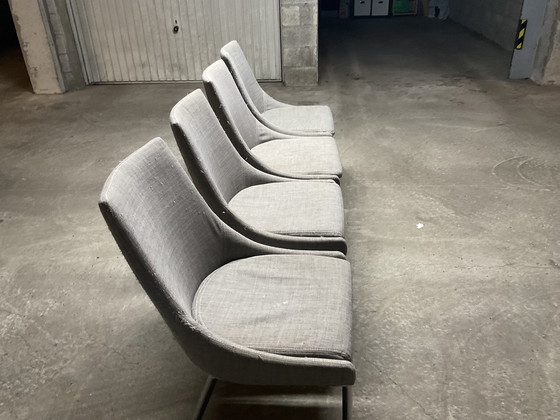 Image 1 of Satz von vier Stühlen ALINEA Stoff grau