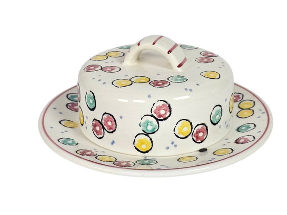 Image 1 of SMF Schramberg - Eva Zeisel - majolica - aardewerk - botervloot - fruitschaal - 