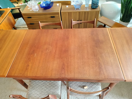 Image 1 of table de salle à manger extensible en teck vintage