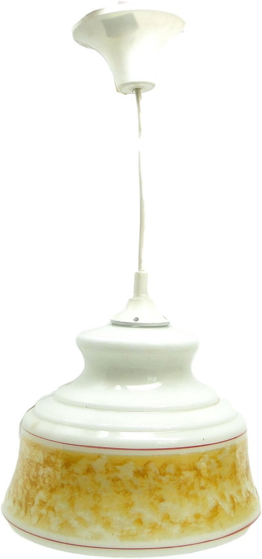 Brass and Glass Pendant Lamp from Polam, 1980s – hanglampen