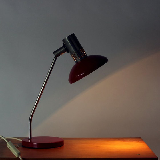 Image 1 of Midcentury Red Table Lamp By Aka Leuchen, Germany 1970s