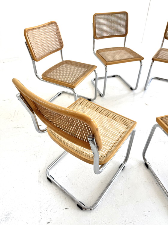 6 sedie Cesca Marcel Breuer – Sedie da pranzo, Aluminium, Wood (photo 4 of 13)